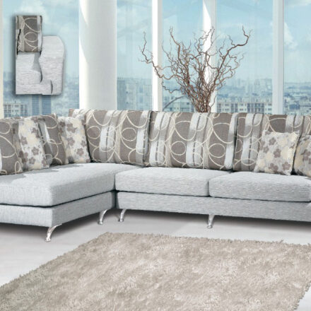 ΓΩΝΙΑΚΟΣ ΚΑΝΑΠΕΣ ΛΕΥΚΟ ΧΡΩΜΑ 215X280cm