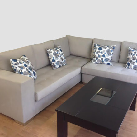 ΓΩΝΙΑΚΟΣ ΚΑΝΑΠΕΣ ΓΚΡΙ ΧΡΩΜΑ 250Χ230cm