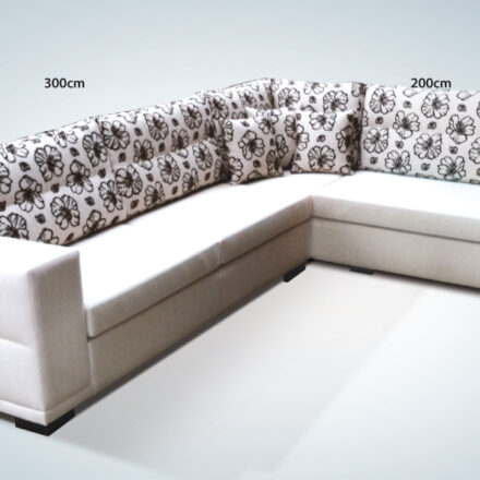 ΓΩΝΙΑΚΟΣ ΚΑΝΑΠΕΣ ΛΕΥΚΟ ΧΡΩΜΑ 300X200cm