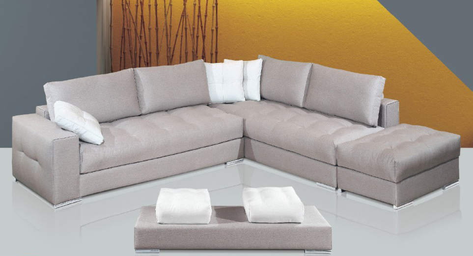 ΓΩΝΙΑΚΟΣ ΚΑΝΑΠΕΣ ΑΠΑΛΟ ΓΚΡΙ ΧΡΩΜΑ 240Χ240cm