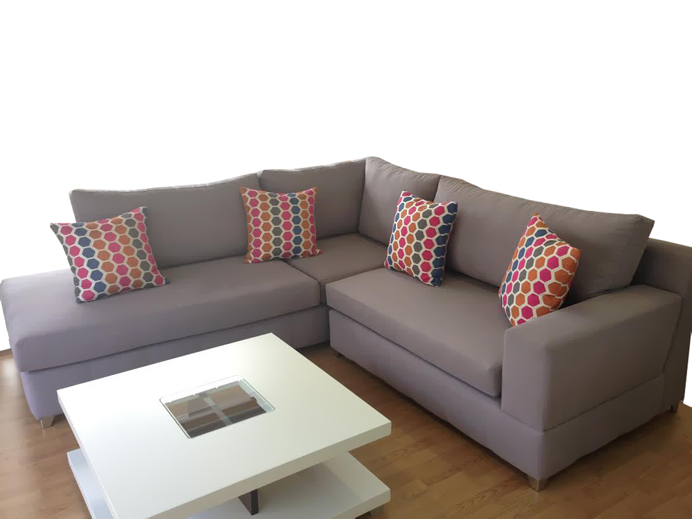 ΓΩΝΙΑΚΟΣ ΚΑΝΑΠΕΣ ΣΕ ΑΠΑΛΟ ΜΩΒ ΧΡΩΜΑ 250Χ250cm